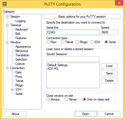 putty config