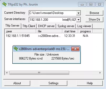 xtftpd32 copy cisco ios